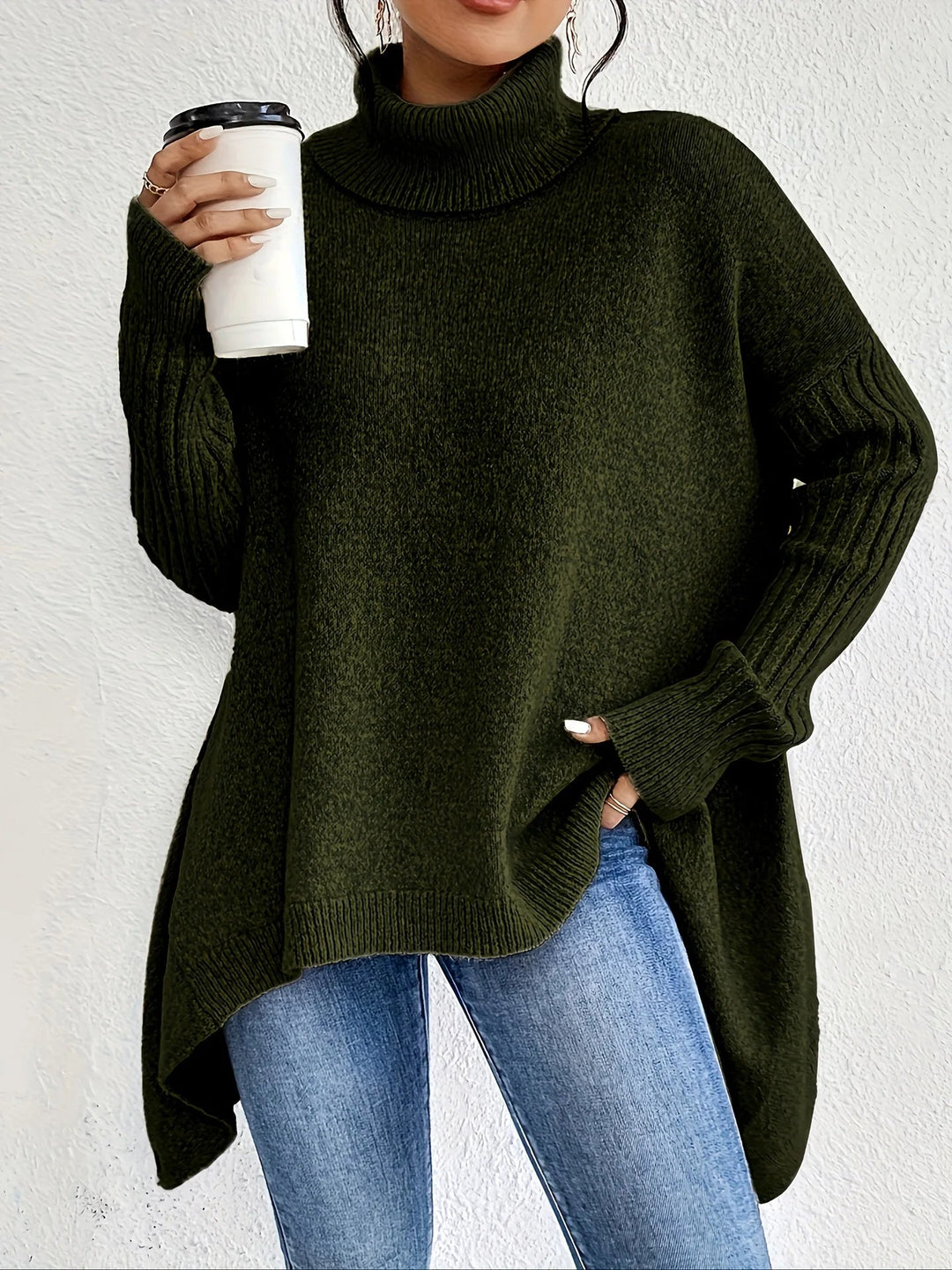 Rosaline | Pulli mit lockeren Rollkragen