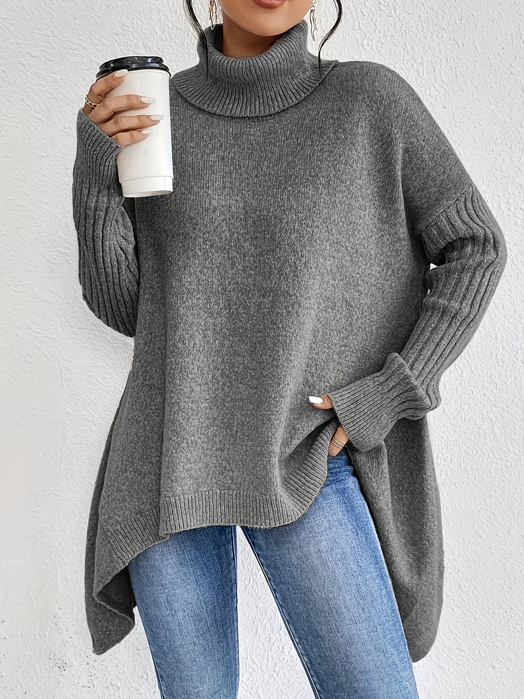 Rosaline | Pulli mit lockeren Rollkragen