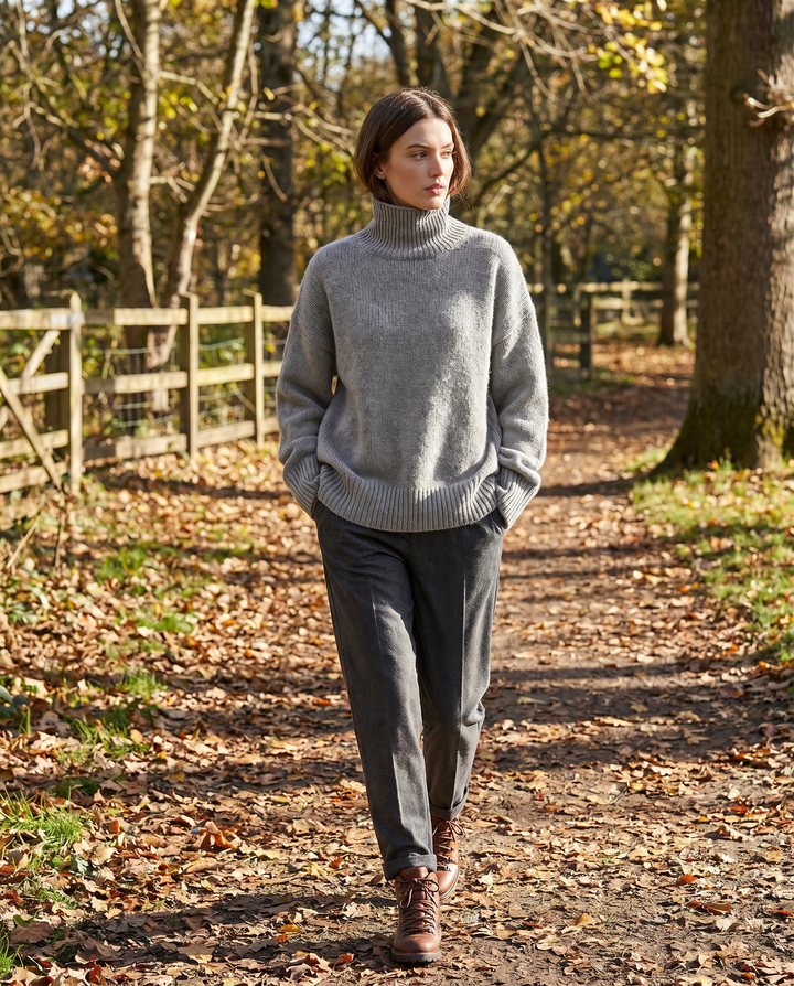 Geneviève | Lässiger Pullover mit Stehkragen