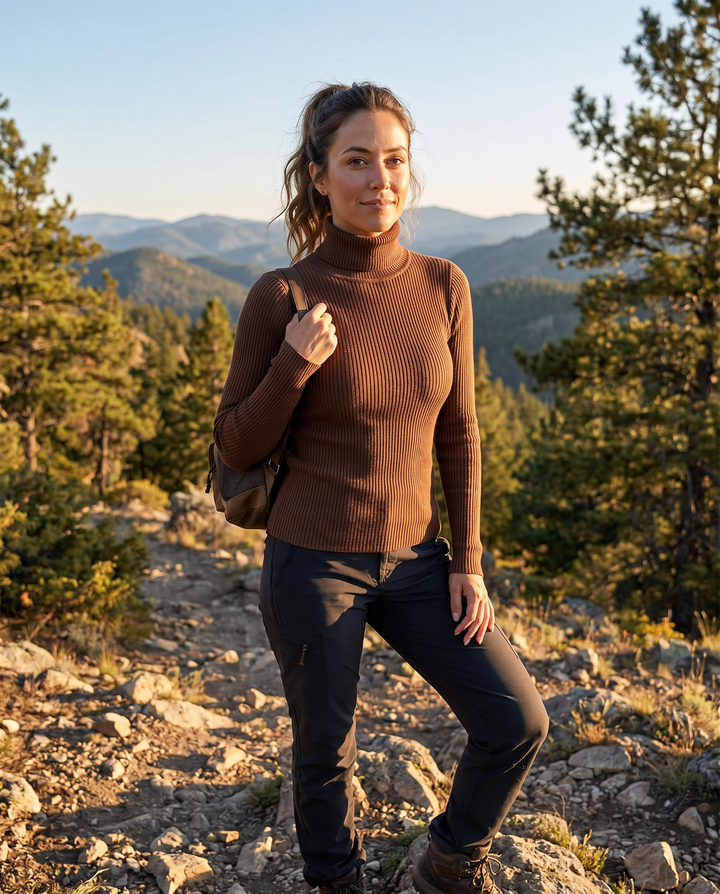 Greer | Rippstrick-Pullover mit Rollkragen