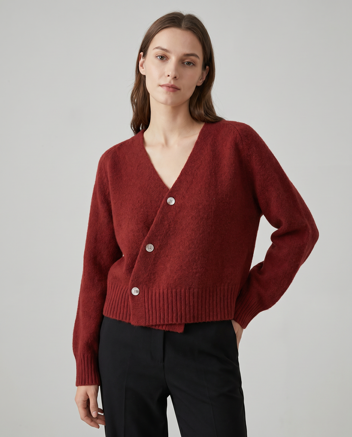 Estelle | V-Ausschnitt Cardigan mit Knopfverschluss