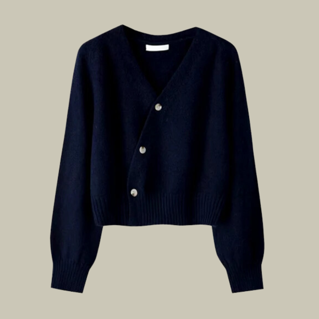 Estelle | V-Ausschnitt Cardigan mit Knopfverschluss