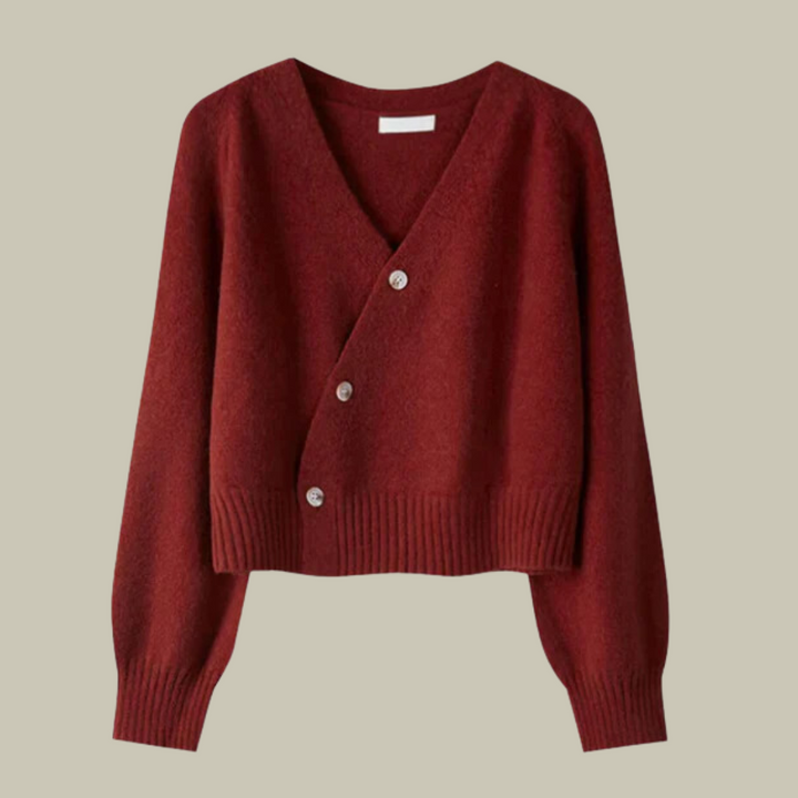 Estelle | V-Ausschnitt Cardigan mit Knopfverschluss