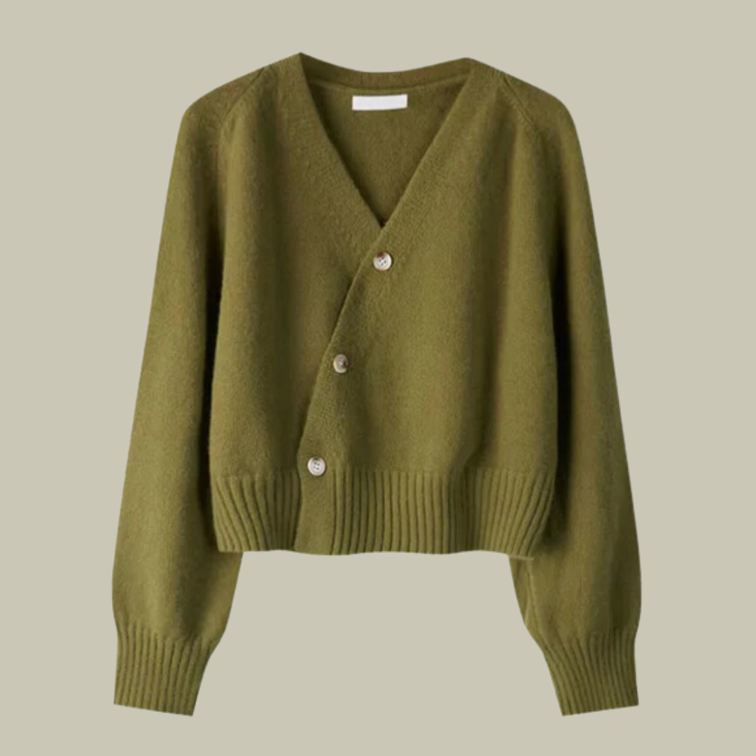 Estelle | V-Ausschnitt Cardigan mit Knopfverschluss