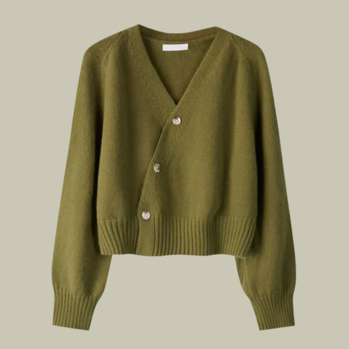 Estelle | V-Ausschnitt Cardigan mit Knopfverschluss