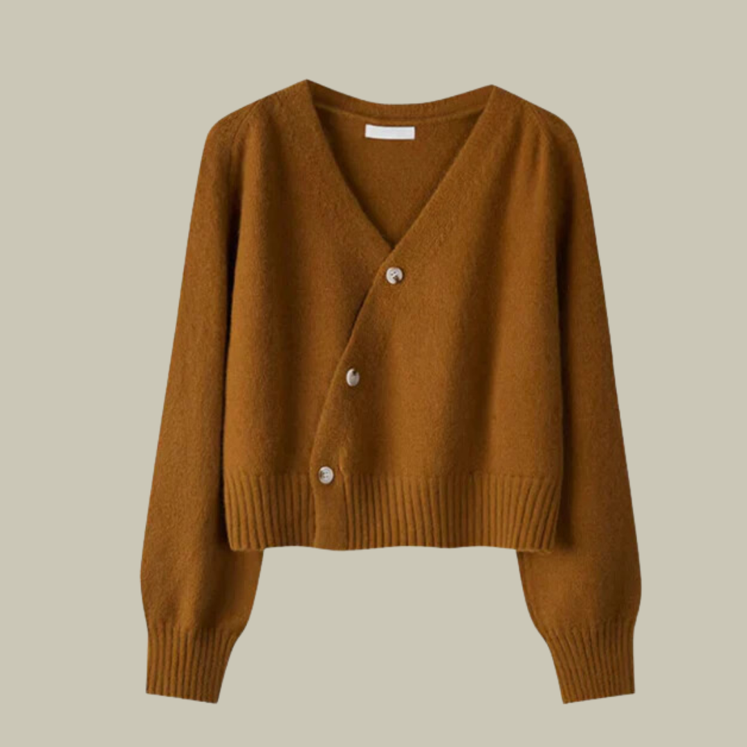 Estelle | V-Ausschnitt Cardigan mit Knopfverschluss