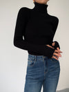 Greer | Rippstrick-Pullover mit Rollkragen