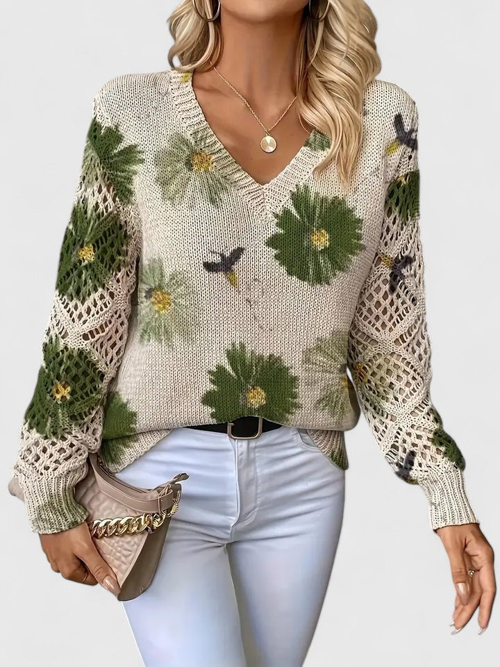 Kathleen | Pullover mit Floralspitze