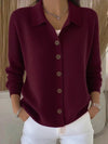 Josephine™ | Knopf-Front Kragen Cardigan