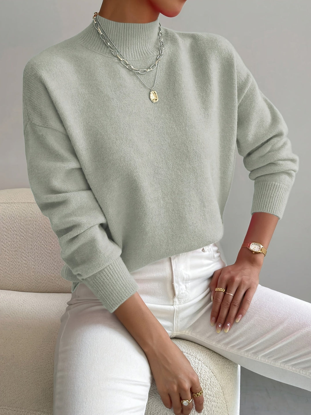 Harper | Pullover mit hohem Kragen