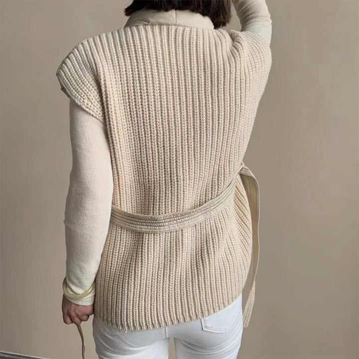 Gilet Puffer Wrap Mit Gürtel Weich Cherry™