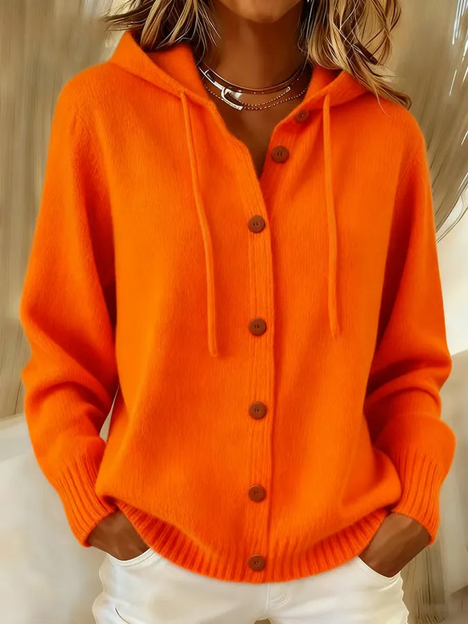 Brenda™ | Gemütlicher Knopf-Cardigan Hoodie