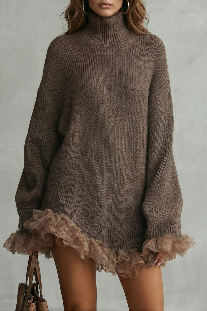 Morvelle – Strickkleid mit Rüschensaum