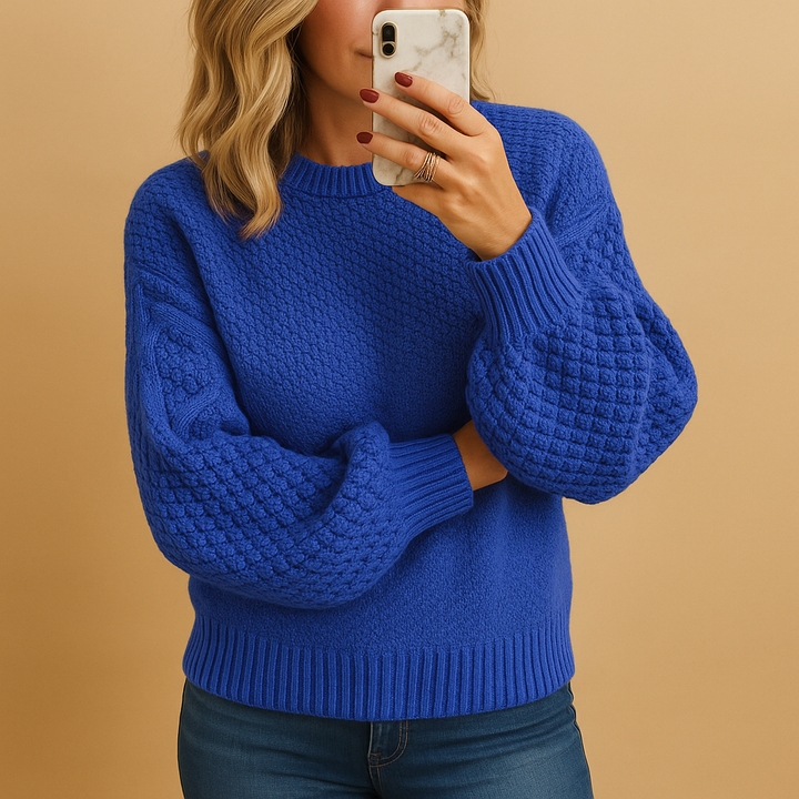 Eloise | Strukturierter Rundhals-Pullover