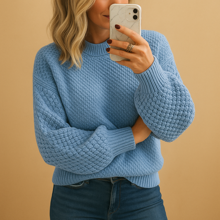 Eloise | Strukturierter Rundhals-Pullover