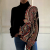 Georgina | Oberteil mit Rollkragen und verziertem Druck