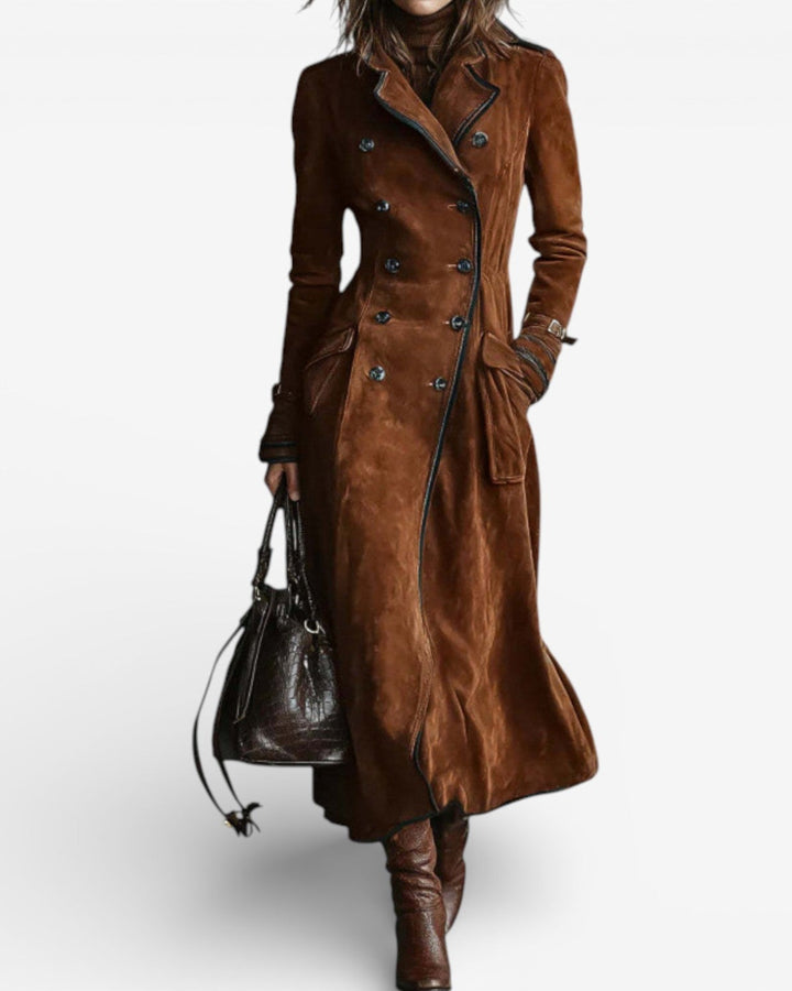Nathalie™ - Wildleder-Trenchcoat