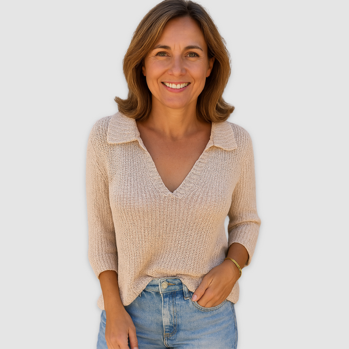Lucy™ Elegantes V-Ausschnitt Top