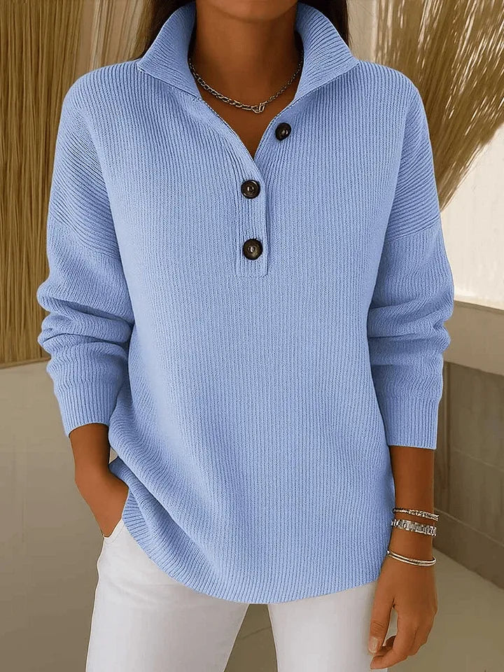 Pulli Florenz — Polo-Kragen, V-Ausschnitt