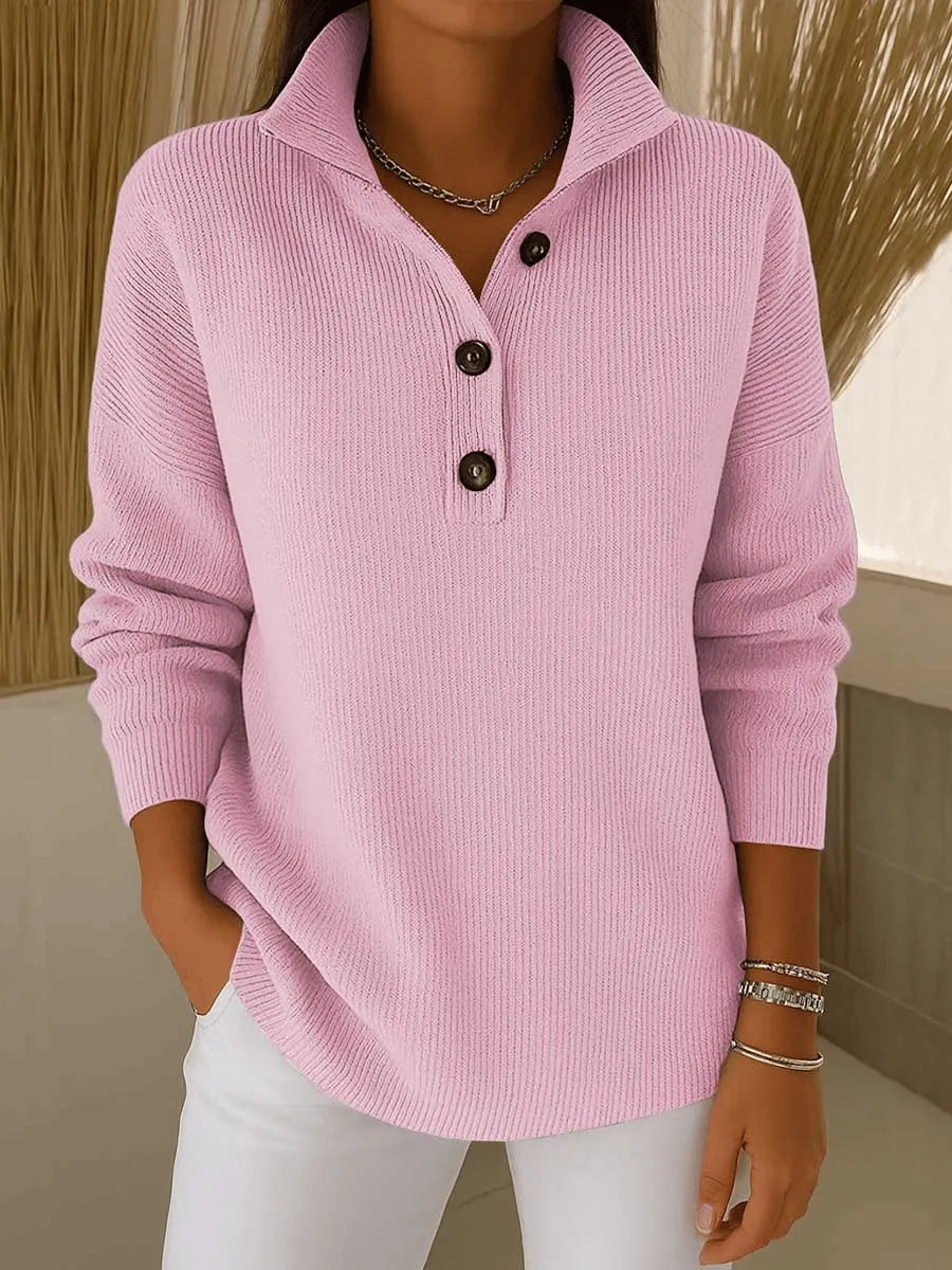 Pulli Florenz — Polo-Kragen, V-Ausschnitt