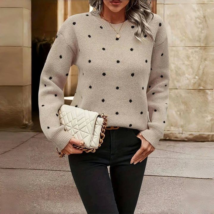 Sorgfalt | Bequemer Pullover mit Punkten