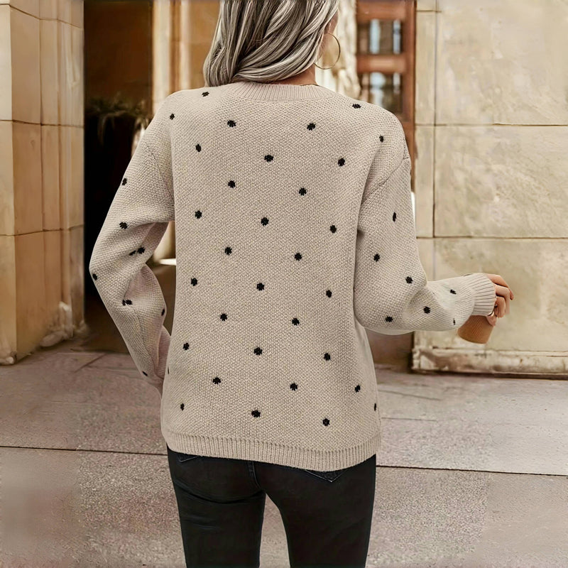 Sorgfalt | Bequemer Pullover mit Punkten