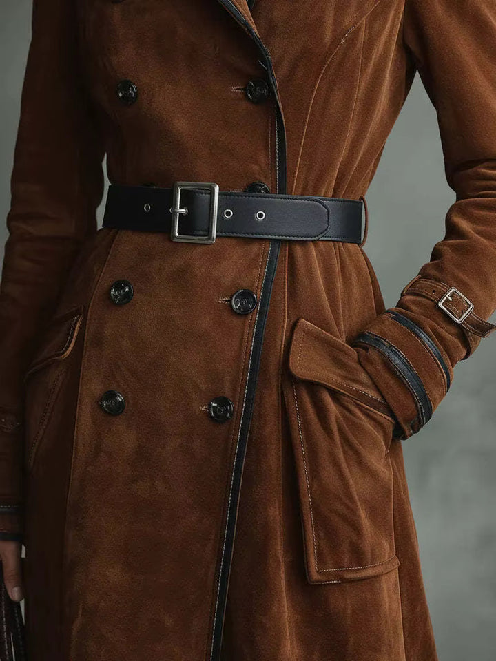 Nathalie™ - Wildleder-Trenchcoat