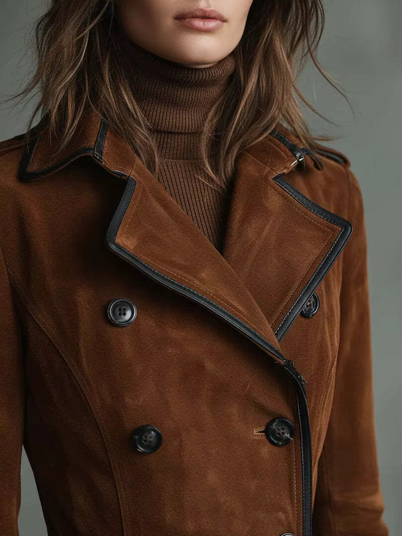 Nathalie™ - Wildleder-Trenchcoat