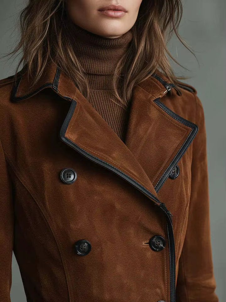Nathalie™ - Wildleder-Trenchcoat