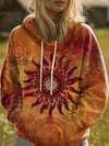 Brisenna | Grafik Sweatshirt mit Kapuze Rainbow Sunburst