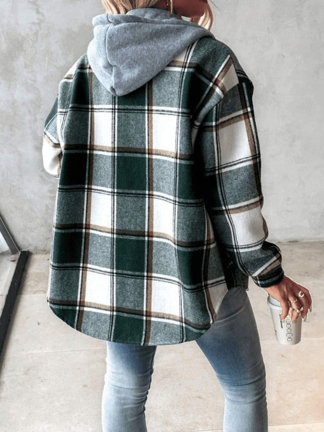 Harlow | Bequeme Karierte Kapuzenjacke