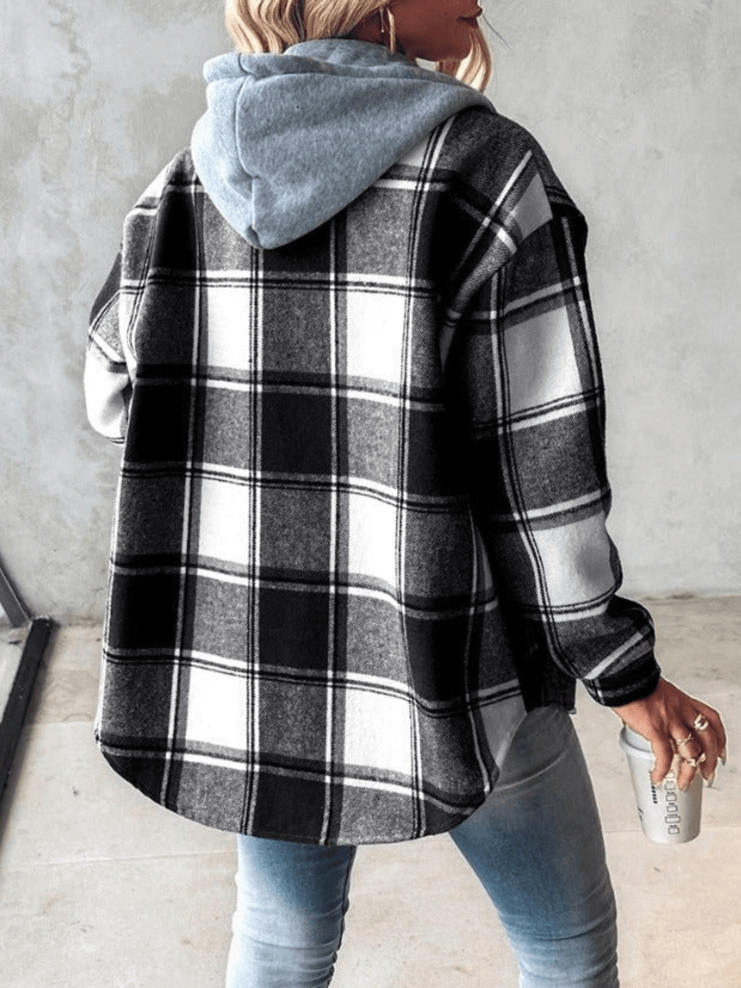 Harlow | Bequeme Karierte Kapuzenjacke
