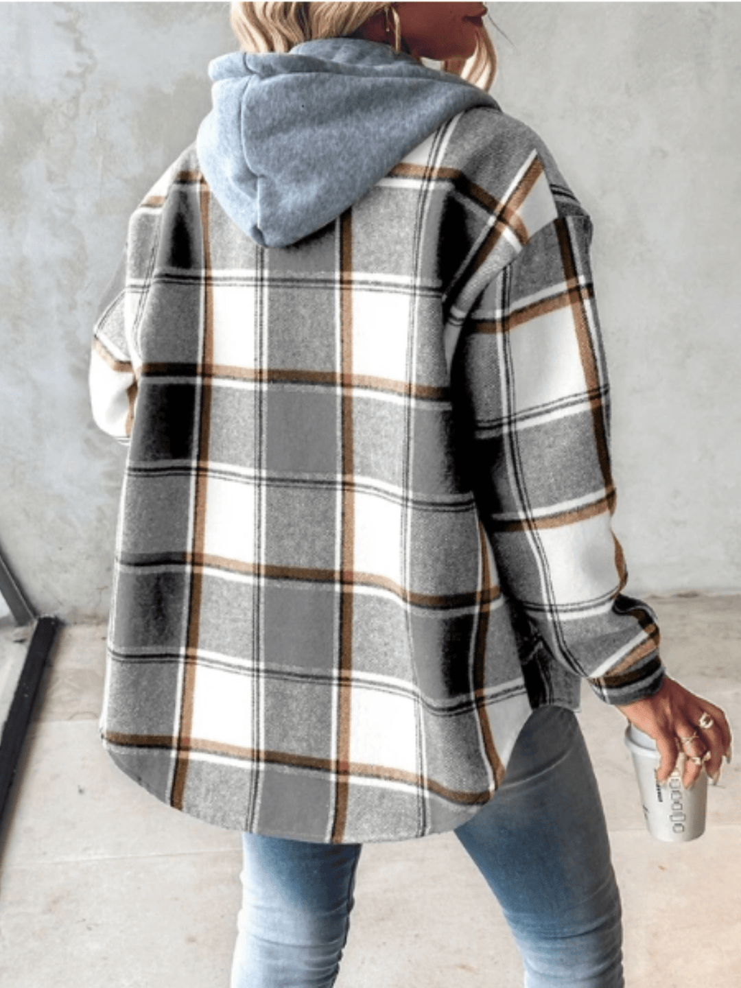 Harlow | Bequeme Karierte Kapuzenjacke