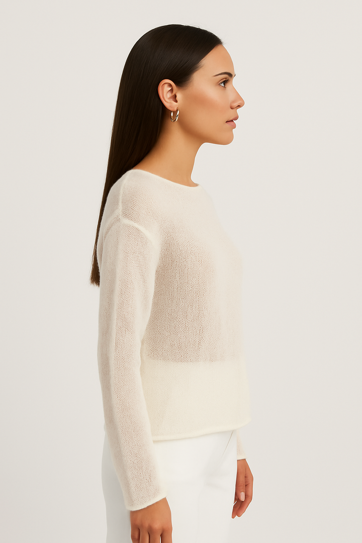 Elodie | Leichter Boot-Ausschnitt Pullover