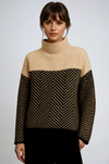 Halle | Pullover mit Stehkragen Chevron