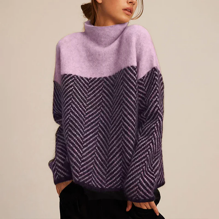 Halle | Pullover mit Stehkragen Chevron
