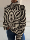 Carys | Rollkragenpullover mit Linienmuster