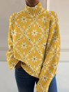 Ingeborg | Pullover mit floralem Stehkragen