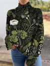 Danica | Rollkragenpullover mit botanischem Druck