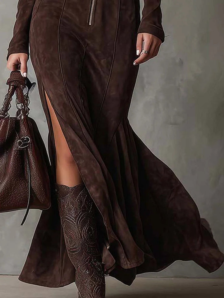 Chelsea | Vintage Gürtel Maxi Kleid