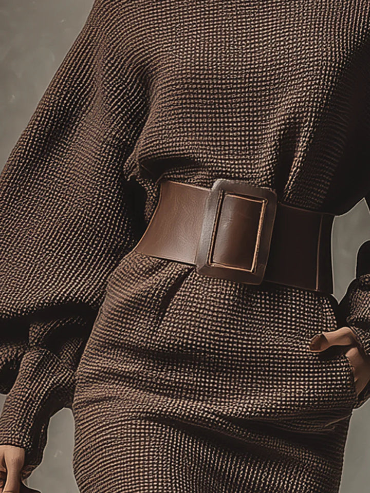 Grace | Dunkelbraunes Minikleid