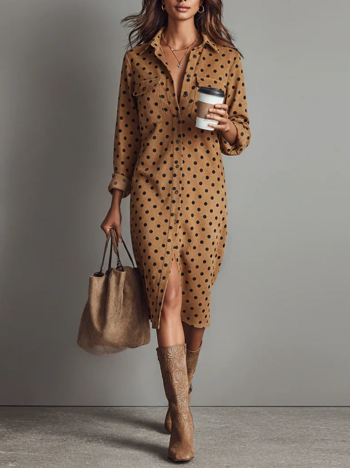 Ebonie | Wildleder Midi Kleid