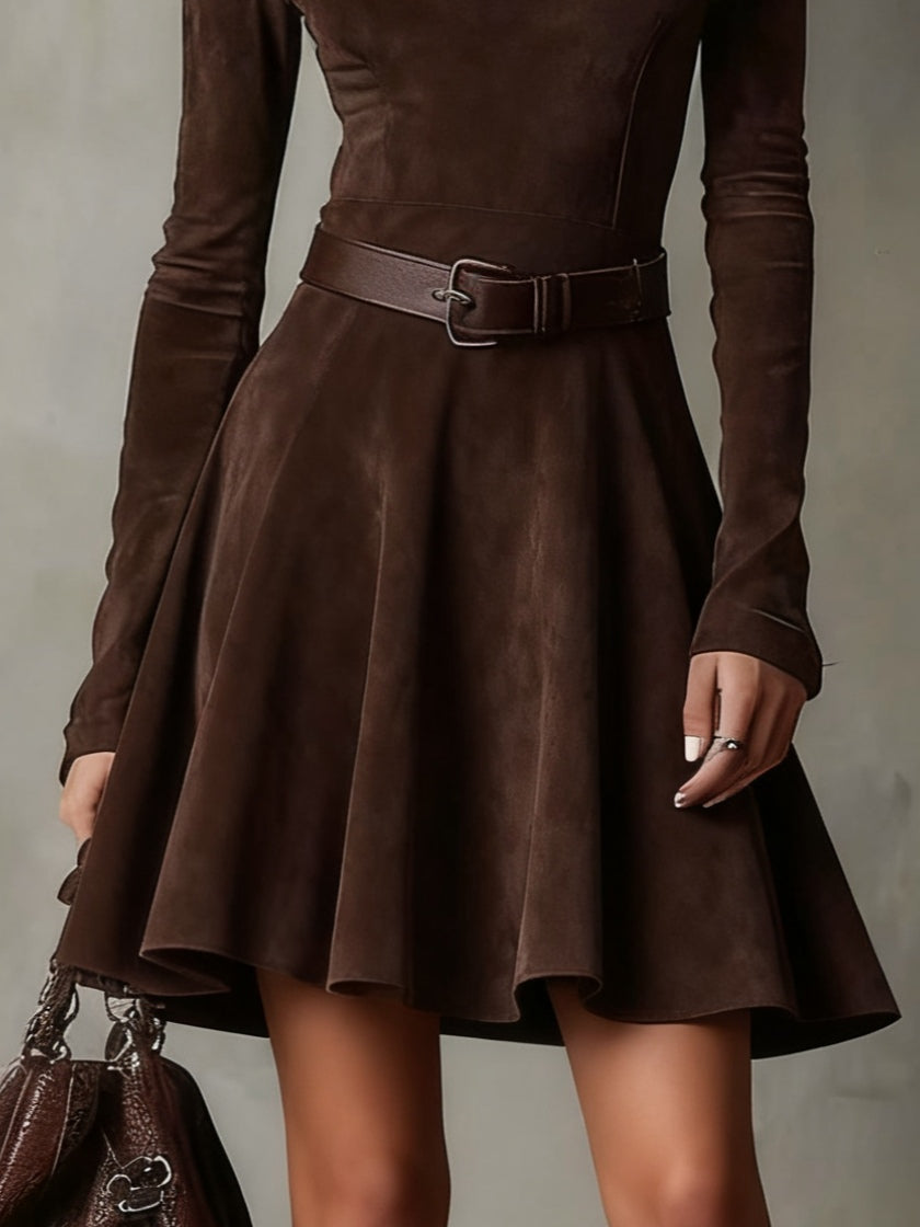 Lily | Vintage Wildleder-Minikleid