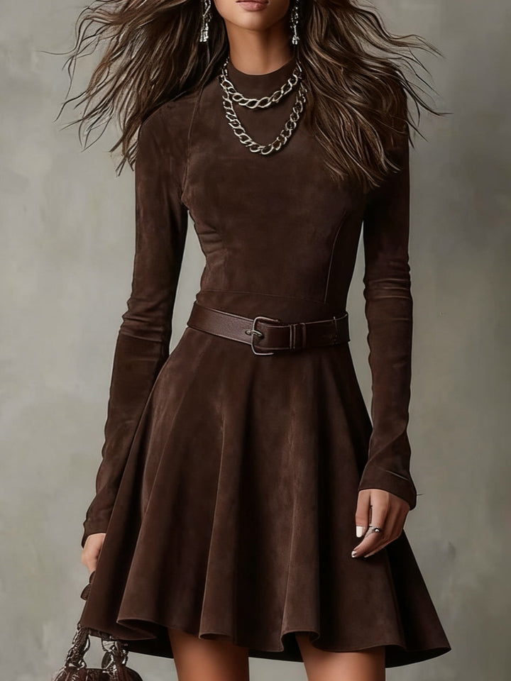Lily | Vintage Wildleder-Minikleid