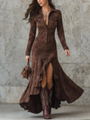 Melodie | Retro Unregelmäßiges Langkleid