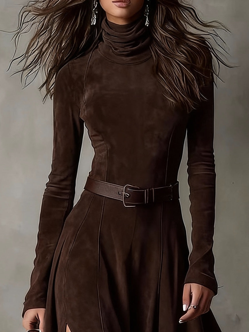 Charlotte | Dunkelbraunes Maxikleid