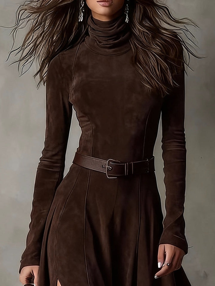Charlotte | Dunkelbraunes Maxikleid