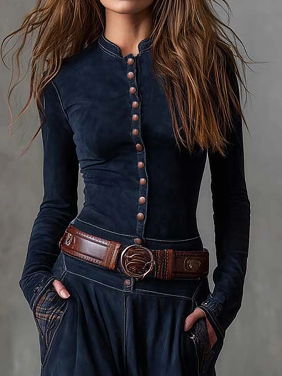 Annalise | Geknöpftes Karomuster-Maxikleid