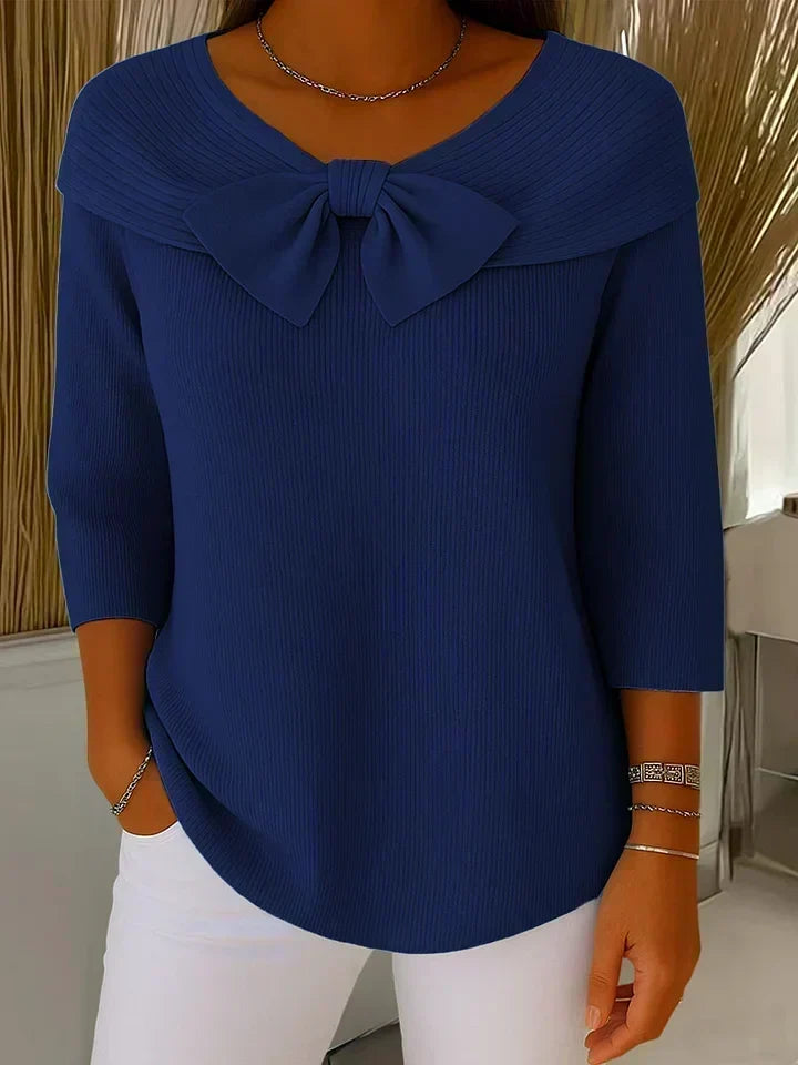 Tivella™ | Pullover mit Schleife und Rundhalsausschnitt