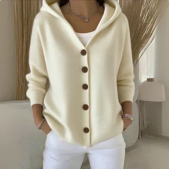 Cardigan Darienne — mit Kapuze, knöpfbar